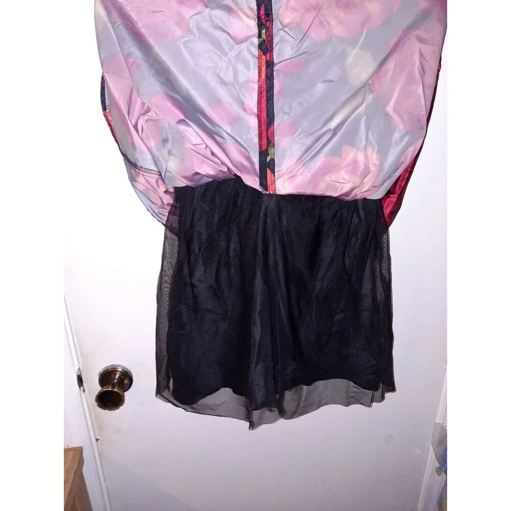 The Children’s Place Girls Sz 10 Holiday/Party Dress – Black Velvet & Red Floral